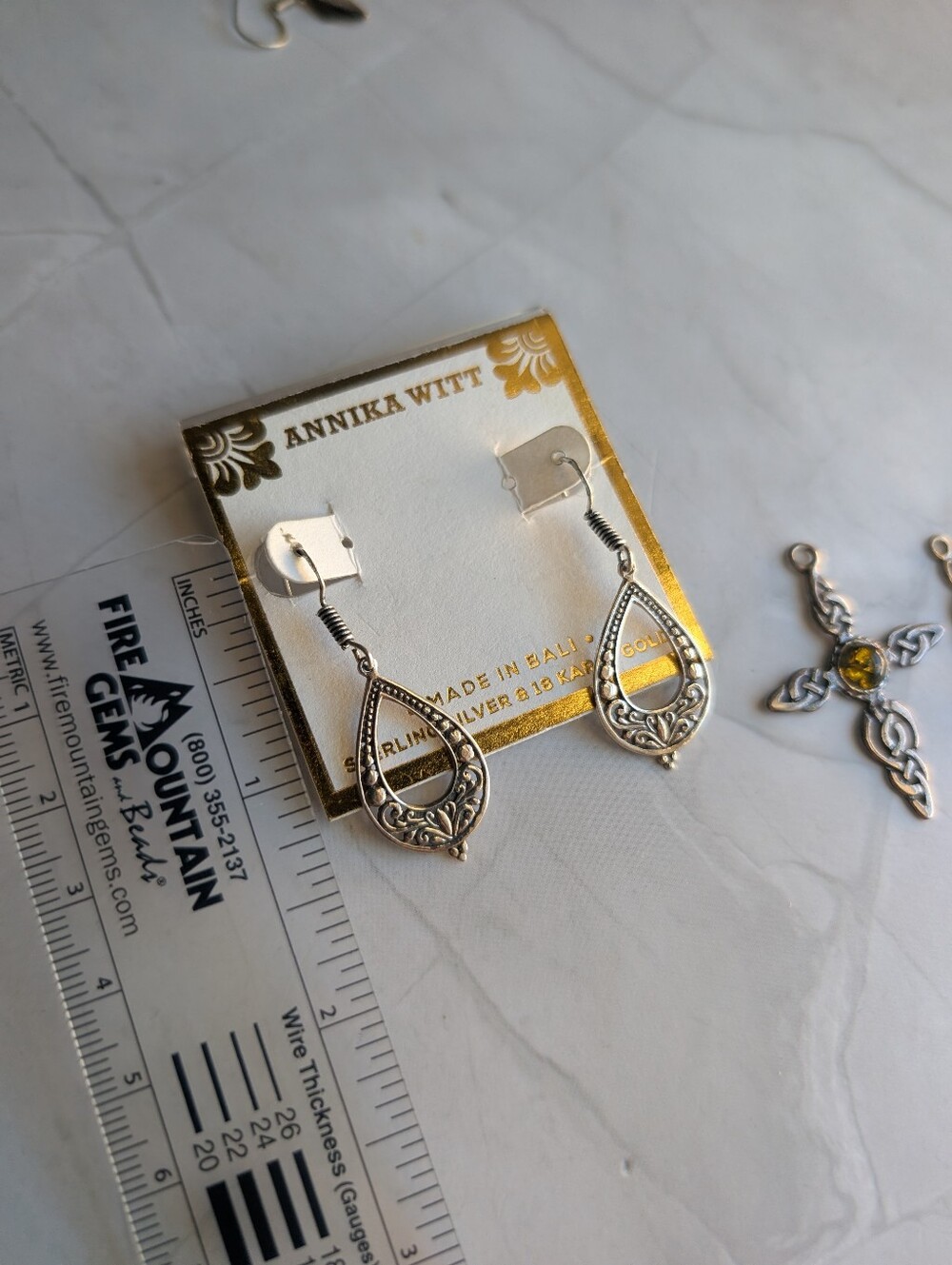 Sterling Silver 925 Vintage Jewelry Lot – Earrings & Pendants - Picture 8 of 9